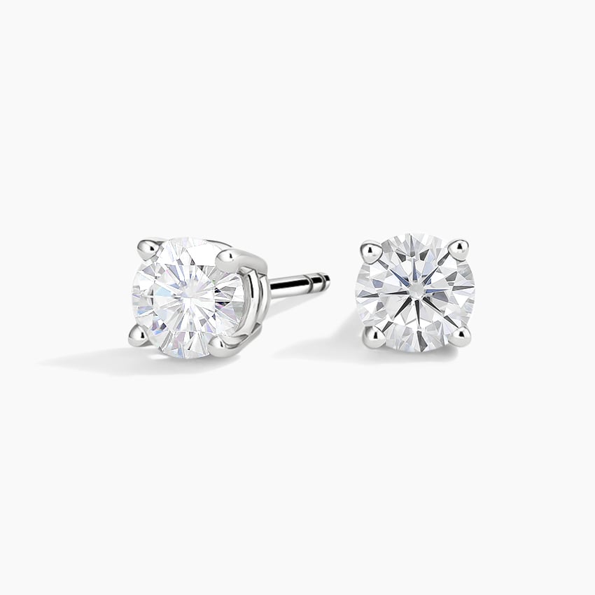Moissanite Earring Studs 1CT - S925 Sterling Silver